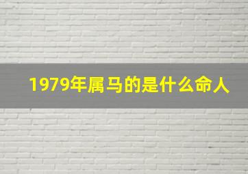 1979年属马的是什么命人