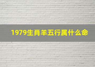 1979生肖羊五行属什么命