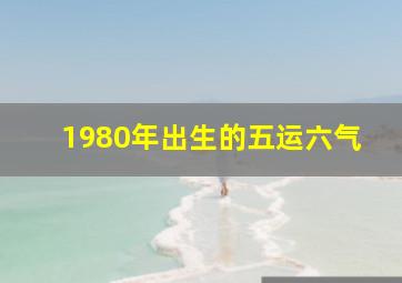 1980年出生的五运六气