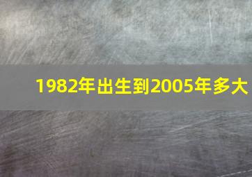 1982年出生到2005年多大