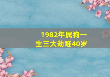 1982年属狗一生三大劫难40岁