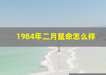 1984年二月鼠命怎么样