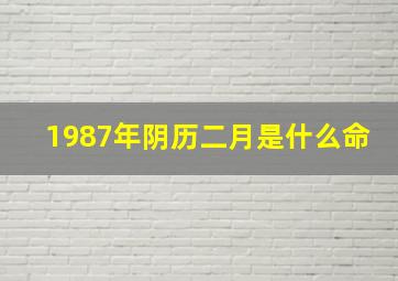 1987年阴历二月是什么命