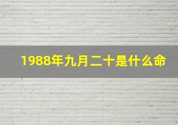 1988年九月二十是什么命