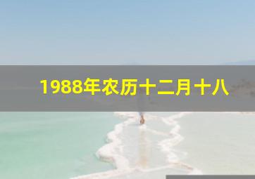 1988年农历十二月十八