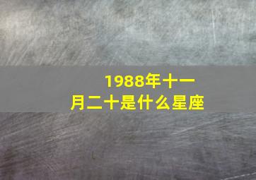 1988年十一月二十是什么星座