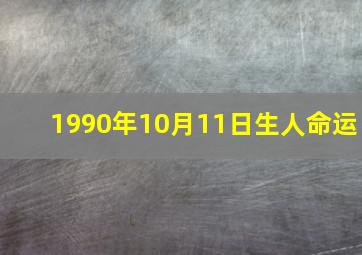 1990年10月11日生人命运