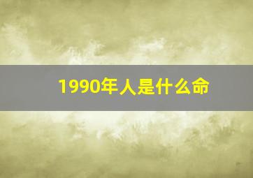 1990年人是什么命