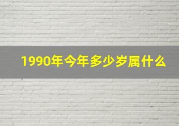 1990年今年多少岁属什么