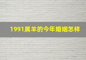 1991属羊的今年婚姻怎样