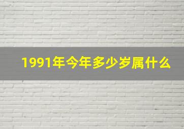 1991年今年多少岁属什么