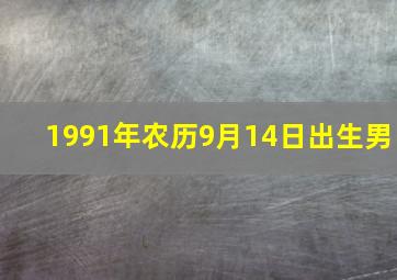 1991年农历9月14日出生男