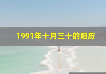 1991年十月三十的阳历