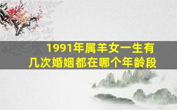 1991年属羊女一生有几次婚姻都在哪个年龄段