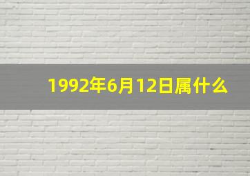 1992年6月12日属什么