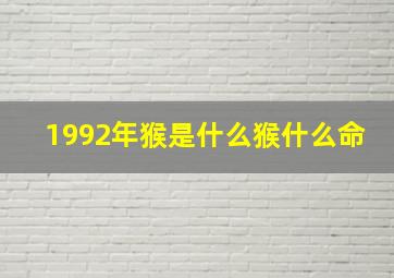 1992年猴是什么猴什么命