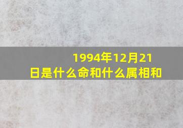 1994年12月21日是什么命和什么属相和