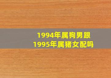 1994年属狗男跟1995年属猪女配吗