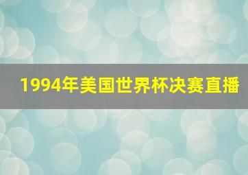 1994年美国世界杯决赛直播