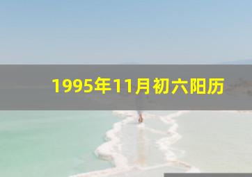 1995年11月初六阳历