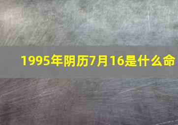 1995年阴历7月16是什么命