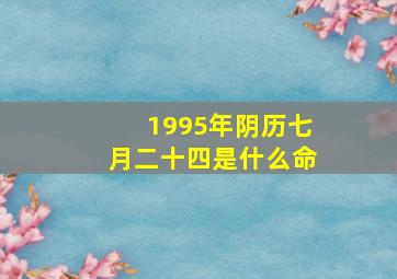 1995年阴历七月二十四是什么命