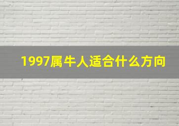 1997属牛人适合什么方向