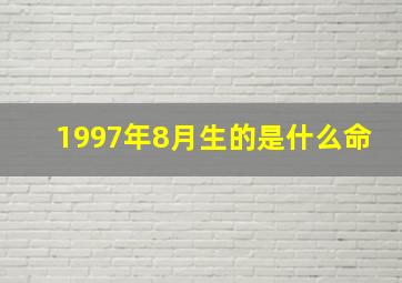 1997年8月生的是什么命