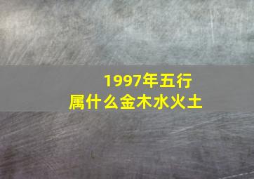 1997年五行属什么金木水火土