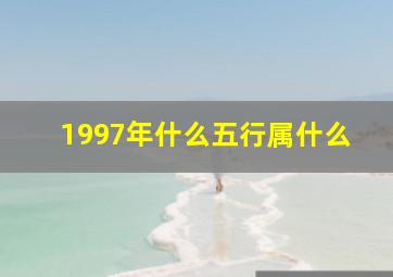 1997年什么五行属什么