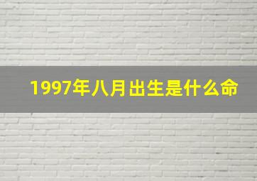 1997年八月出生是什么命