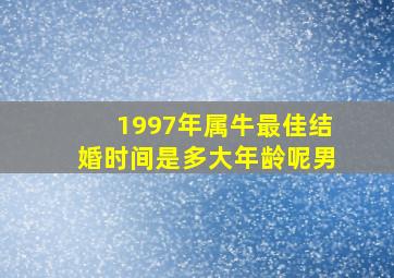 1997年属牛最佳结婚时间是多大年龄呢男