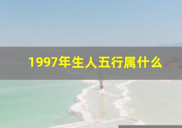 1997年生人五行属什么