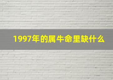 1997年的属牛命里缺什么