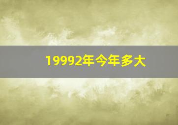 19992年今年多大