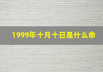 1999年十月十日是什么命