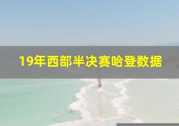 19年西部半决赛哈登数据