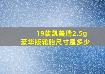 19款凯美瑞2.5g豪华版轮胎尺寸是多少