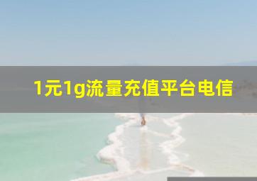 1元1g流量充值平台电信