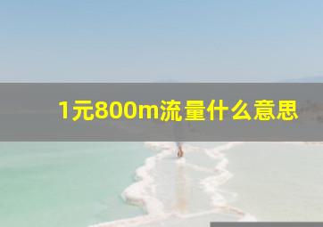 1元800m流量什么意思