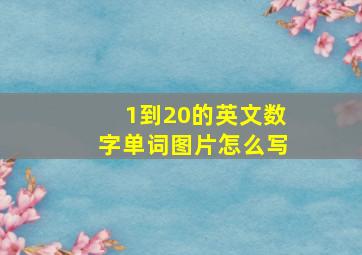 1到20的英文数字单词图片怎么写