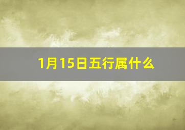 1月15日五行属什么