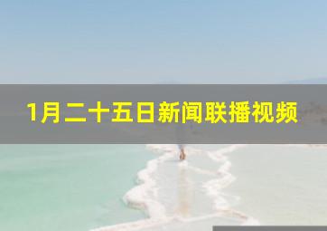 1月二十五日新闻联播视频