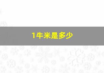 1牛米是多少