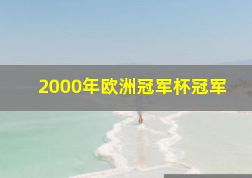 2000年欧洲冠军杯冠军