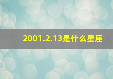 2001.2.13是什么星座