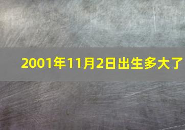 2001年11月2日出生多大了