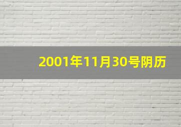 2001年11月30号阴历