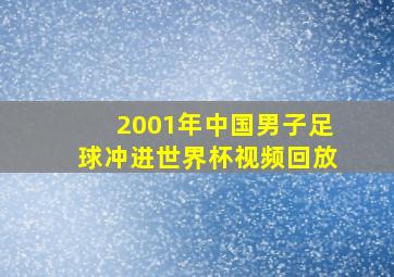 2001年中国男子足球冲进世界杯视频回放