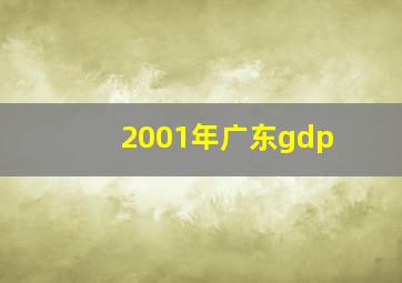 2001年广东gdp